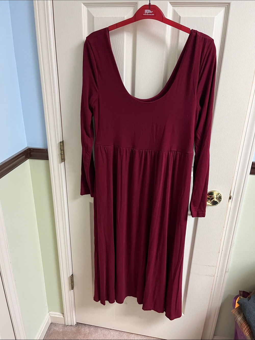 A New Day maroon dress L, good preowned condition with some light pilling